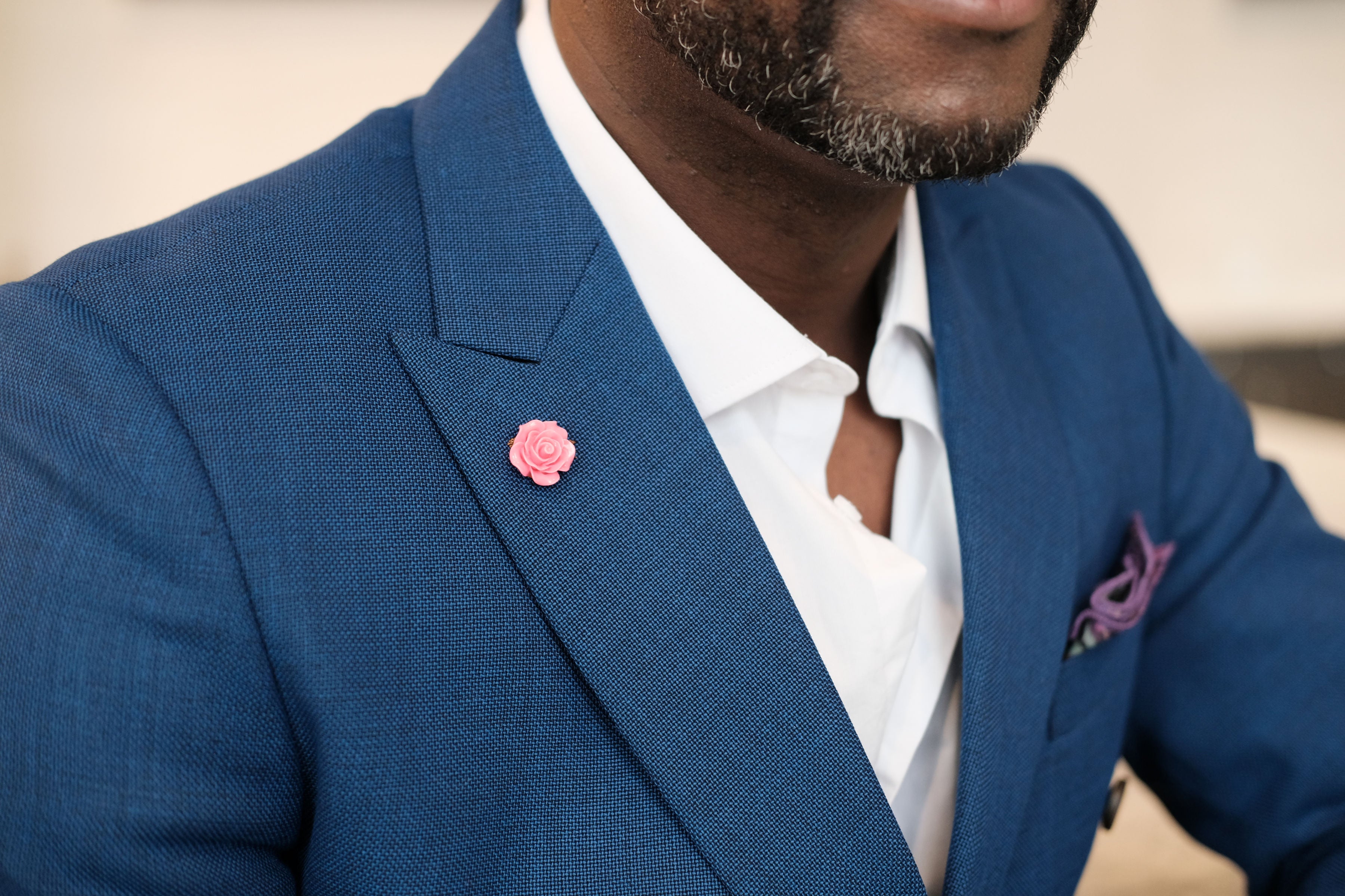 White Rose Lapel Flower Pin – Kruwear Chicago-based Men's, Women's