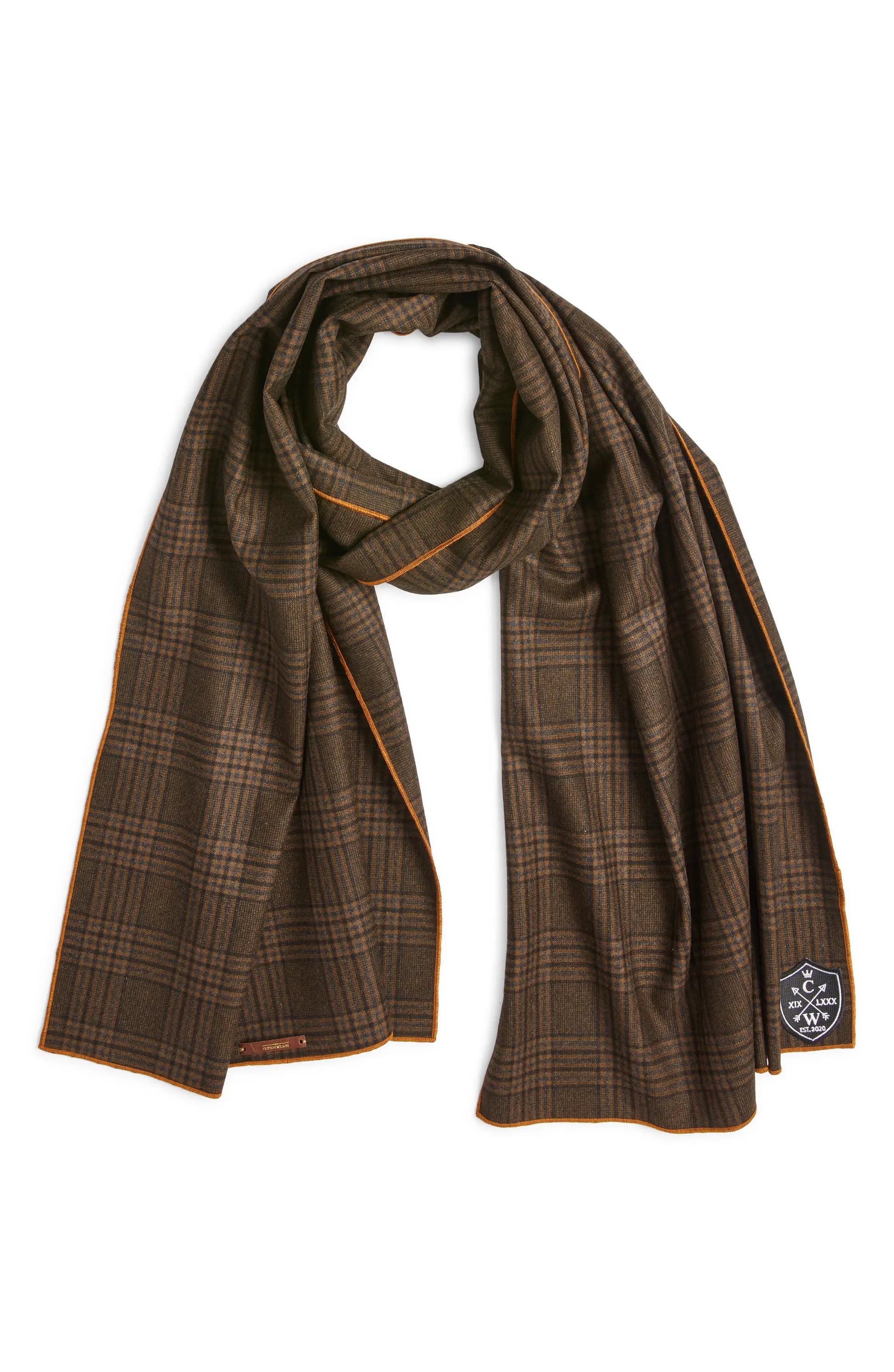Brown Multi Glen Plaid Wool Scarf – Clifton Wilson Brown Multi Glen Plaid Wool Scarf – Clifton Wilson