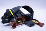 BLACK SILK POLKA-DOT