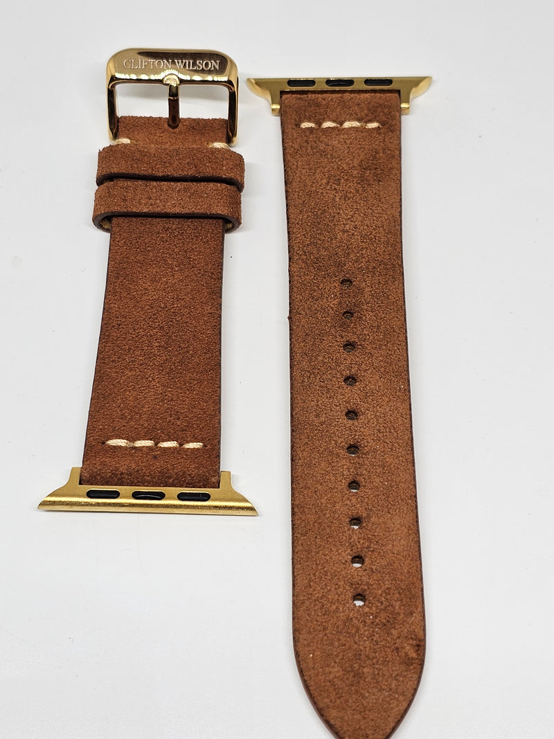 TAN SUEDE APPLE WATCH STRAPS