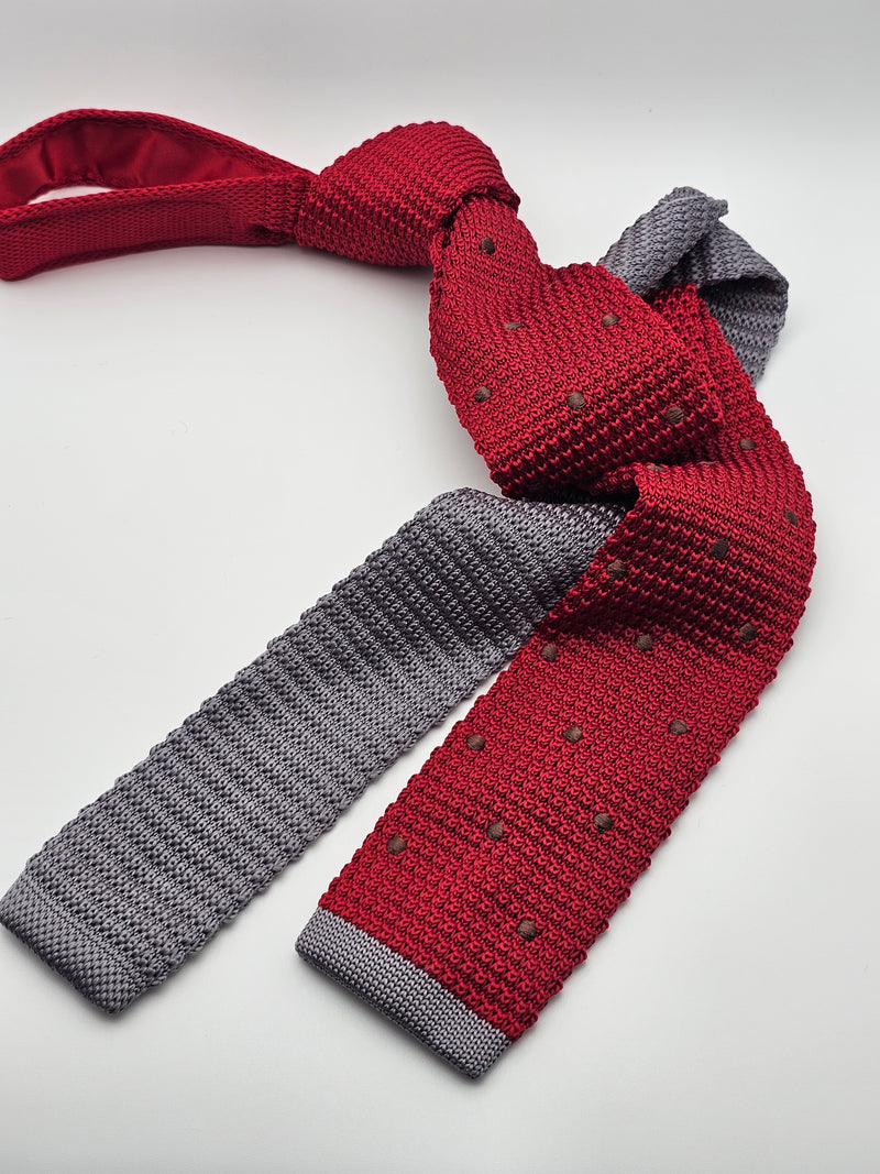 RED & GREY POLKA-DOT