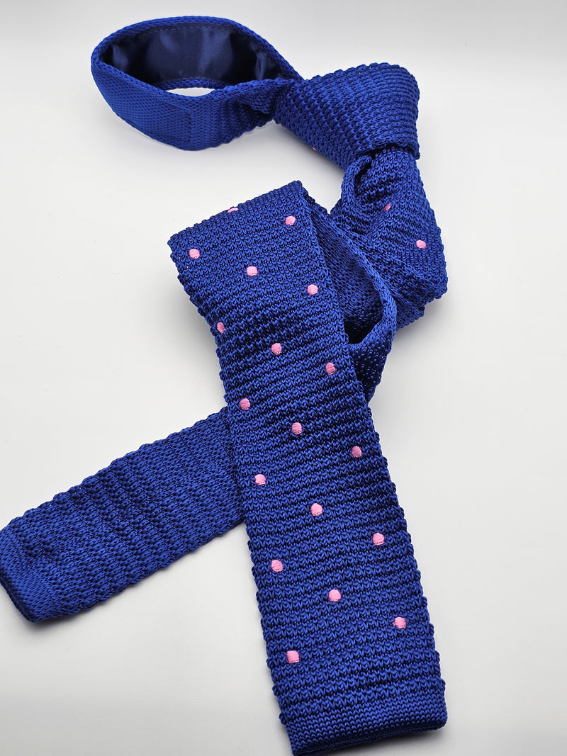 ROYAL BLUE & PINK POLKA-DOT