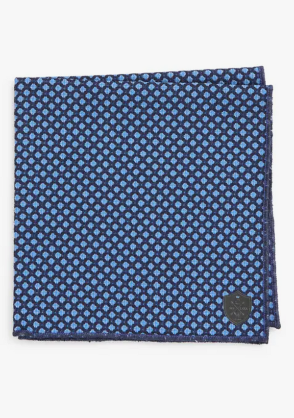 Blue Diamond Wool Pocket Square