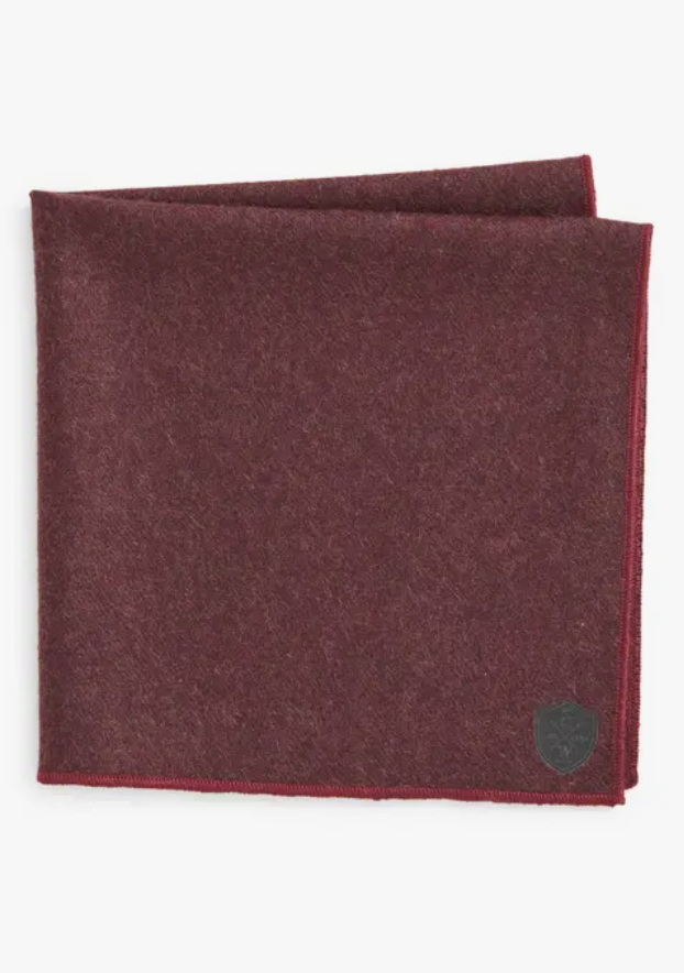 Burgundy Cashmere Pocket Square