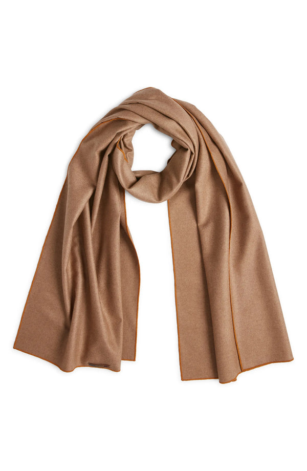 Camel Solid Cashmere Scarf