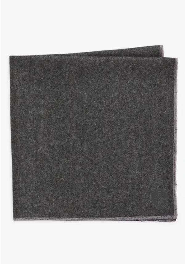 Gray Wool Pocket Square