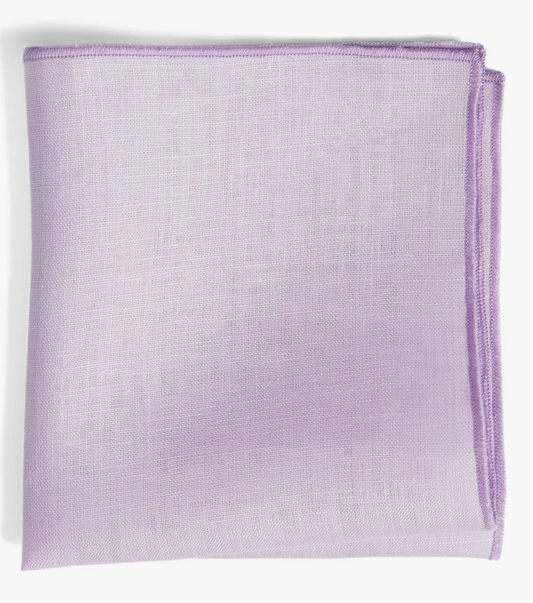 Lilac Linen Pocket Square