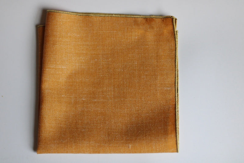 Mauricio Solid Gold Wool Pocket Square
