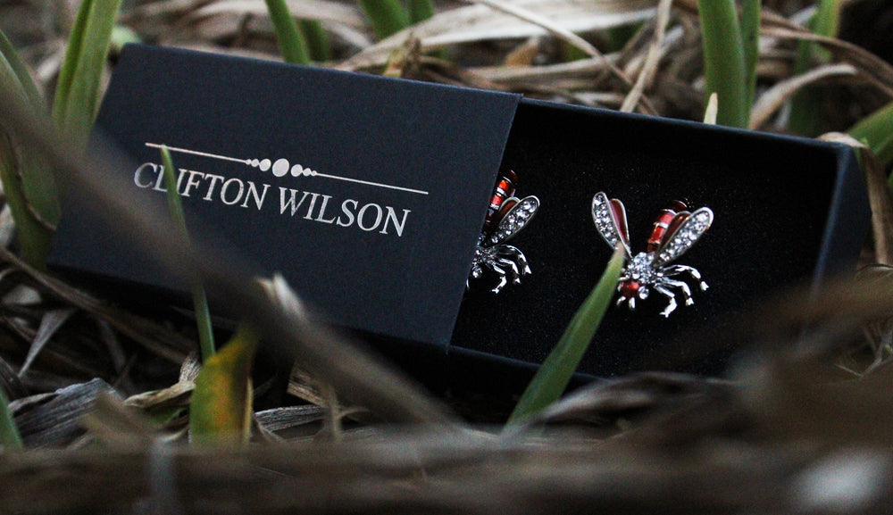 Clifton Wilson Red Wasp Lapel Pin 