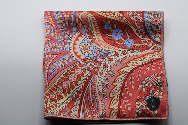PEACH SILK PAISLEY