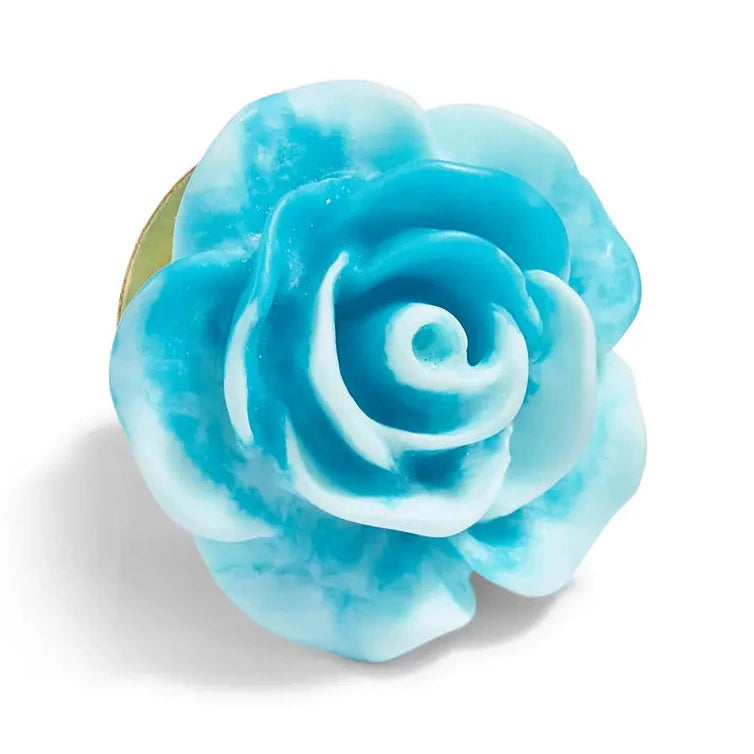 Blue Tie Dye Lapel Flower